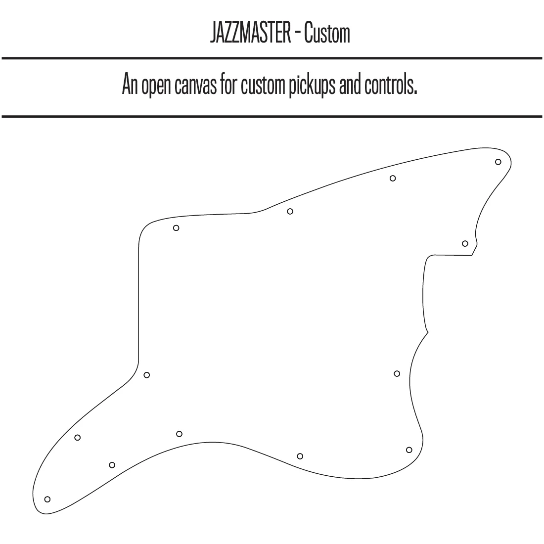 Parchment/Black/Parchment - Jazzmaster Pickguard - 3-ply Vinyl - Image 5