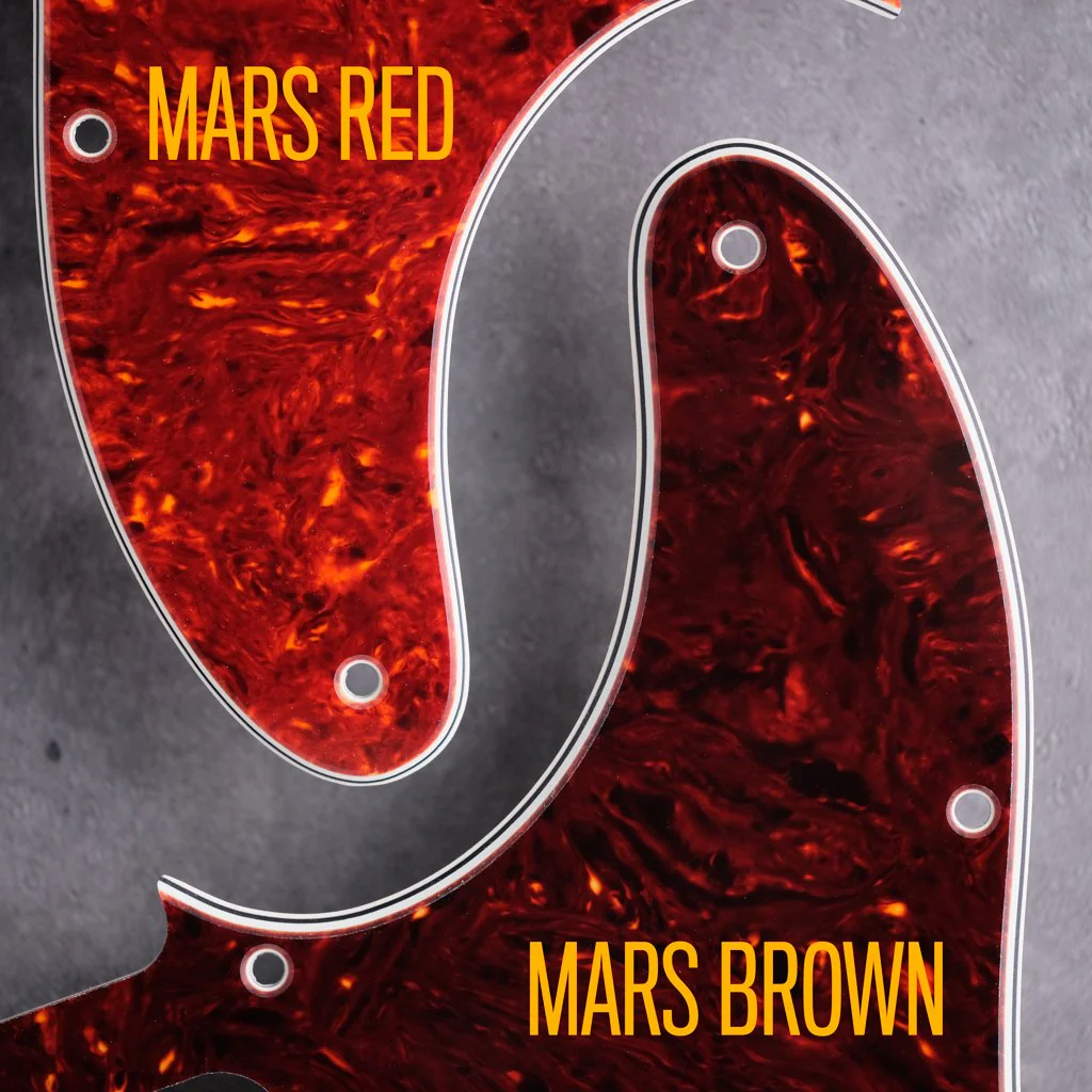 Tort Mars Red - Telecaster Pickguard - Genuine Celluloid - Image 4